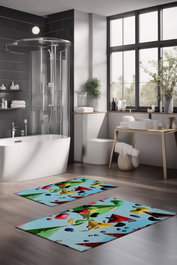 Mijölnir Juego de alfombrillas de baño CT-5366, 2 piezas, Multicolor